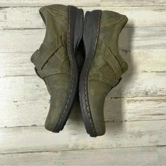 Clarks Womens Ideo Chilly Loafer Shoes Green Low Top Leather Slip Ons 9N - Picture 8 of 9